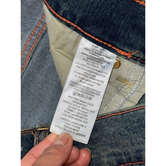 True Religion Rocco Mens Relaxed Skinny Jeans Medium Wash Size 33 - Picture 4 of 11